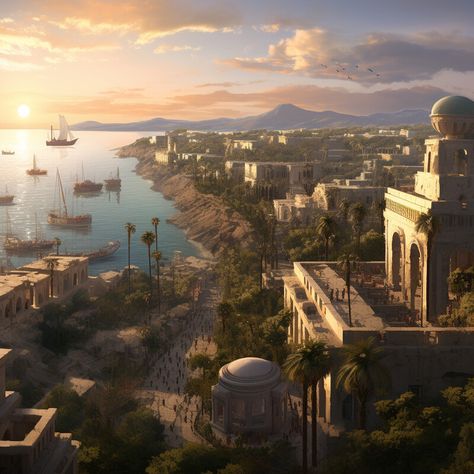 ArtStation - 200 Architecture of the ancient city of Carthage (African city) - Environment References, Mohammadiman Irannezhad Destroyed City, Environment References, African City, City Environment, Brown Hair Inspo, Empire Romain, Carthage, Ancient City, Ancient Cities