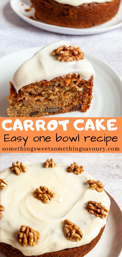 Carrot Chocolate Cake, Carrot Cake Easy, Carrot Orange Cake, Quick And Easy Carrot Cake Recipes, Cake With Nuts Recipe, Banana Carrot Cake Recipe, Banana Carrot Cake, Carrot Cake With Nuts Recipe, Easiest Carrot Cake Recipe