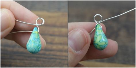 Wire Wrapped Bead Pendant, Jewelry Wrapping, Rock Jewelry, Beaded Jewellery, Bead Pendant, Wire Pendant, Handmade Wire Jewelry, Teardrop Beads, Jewelry Tree