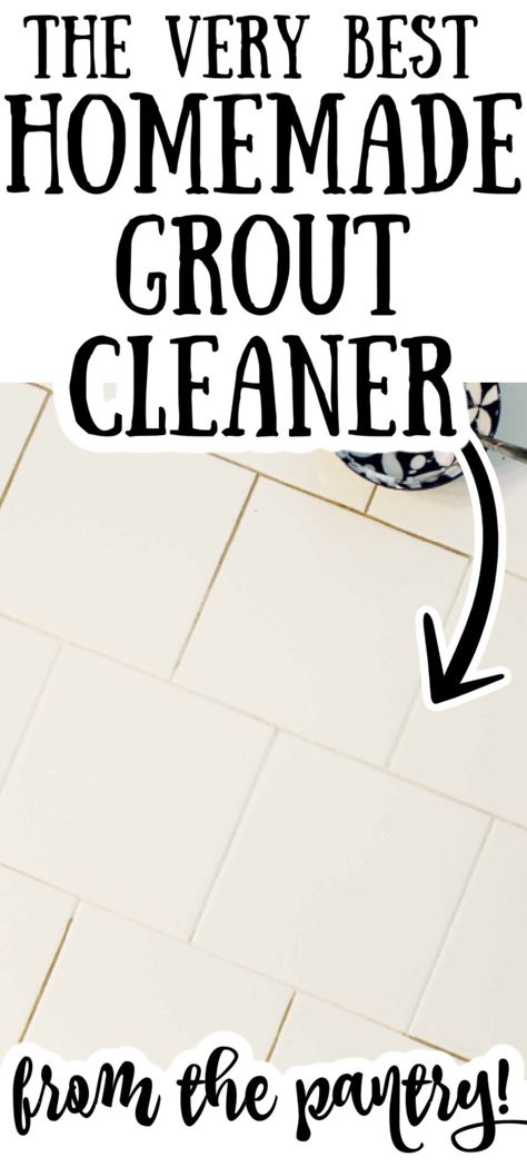 Looking to clean your grout like never before? Raid your pantry for this all natural grout cleaner that will leave your tile grout cleaner than ever! #groutcleaner #cleaner #cleaning #grout #tile Floor Grout Cleaner, Grout Cleaning Diy, Grout Cleaner Recipe, Cleaning Floor Grout, Bathroom Tile Cleaner, Diy Grout Cleaner, Best Grout Cleaner, Homemade Grout Cleaner, Cleaning Bathroom Tiles