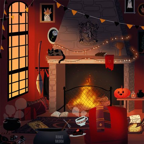 Grifendor Garri Potter, Gryffindor Common Room, Gryffindor Aesthetic, Potter Art, Common Room, Harry Potter Anime, Harry Potter Aesthetic, Wizarding World Of Harry Potter, Hogwarts Houses