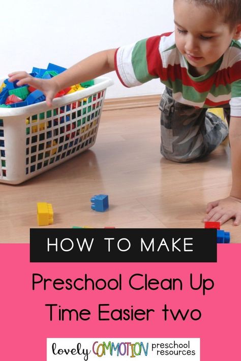 Emotion Check In Preschool, Preschool Clean Up Strategies, Preschool Cleaning Activities, Clean Up Activities For Preschool, Preschool Classroom Organization, Classroom Management Preschool, Clean Classroom, Executive Function, Preschool Resources