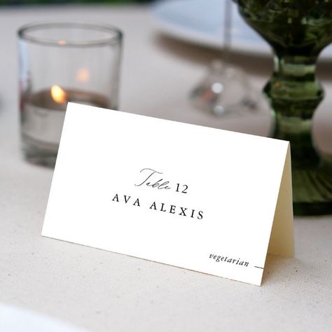 Place Cards Meal Choice, Place Cards With Meal Choice, Personalized Place Cards, Wedding Table Number Cards, Bridal Shower Tables, Wedding Reception Food, Name Place Cards, Table Place Cards, Wedding Name