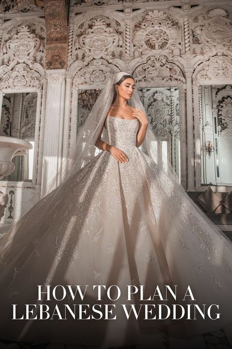 Planning a Lebanese wedding that blends cultures? We've got you covered! Click here to learn more! Lebanese Wedding Dress, Elie Saab Wedding Dress, Elie Saab Bridal, Wedding Procession, Lebanese Wedding, Fancy Gowns, Blue Evening Dresses, Wedding Dresses Photos, Lace Bridal Gown