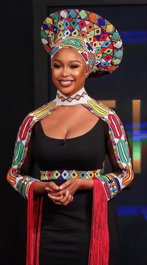 Zulu Attire, Boity Thulo, Zulu Traditional Wedding Dresses, Zulu Traditional Wedding, South African Clothes, Zulu Traditional Attire, African Head Dress, South African Traditional Dresses, African Traditional Wear