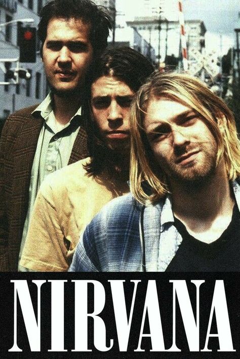 Nirvana Wallpaper, Nirvana Poster, Poster Rock, Nirvana Band, Rock Band Posters, Behind Blue Eyes, Vintage Music Posters, Nirvana Kurt Cobain, Nirvana Kurt