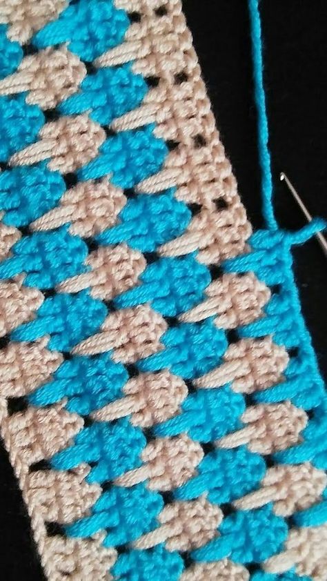 Crochet Pattern Blanket, Projek Menjahit, Crochet Stitches For Blankets, Crochet Stitches Free, Pattern Blanket, Crochet Stitches Video, Crochet Stitches For Beginners, Crochet Square Patterns, Crochet Instructions