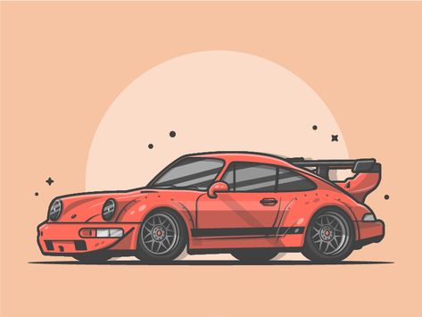 Porsche!! 🔥🚗😝 by catalyst on Dribbble Car Drawing Easy, Porsche Art, Vehicle Illustration, Singer Porsche, Car Animation, Children's Drawing, Vw Art, Cool Car Drawings, Car Artwork