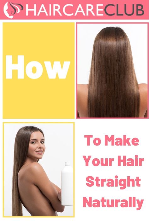 Curly To Straight Hair Natural, How To Make Ur Hair Straight Naturally, How To Have Straight Hair, Thick Hair Problems, Straightening Curly Hair, Drugstore Hair Products, Hair Without Heat, Diy Hair Masks, Side Braid Hairstyles