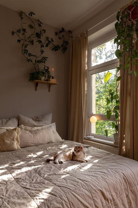 Zimmer Diy, Earthy Bedroom, Redecorate Bedroom, Cozy Room Decor, Dream Room Inspiration, Room Makeover Bedroom, Room Makeover Inspiration, Cozy Room, Room Inspiration Bedroom