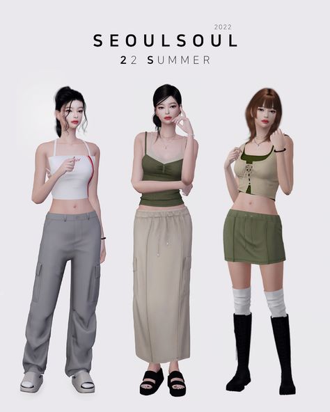 Sims4 Cc Cute Clothes, Sims 4 Seoulsoul, Seoulsoul Sims 4, Sims 4 Outfits Cc Patreon, Sims4 Clothes Cc Patreon, Sims 4 Clothes Cc Pack, Sims 4 Asian Cc Clothes, Cc Mods Sims 4 Clothes, Sims 4 Undershirt Accessory