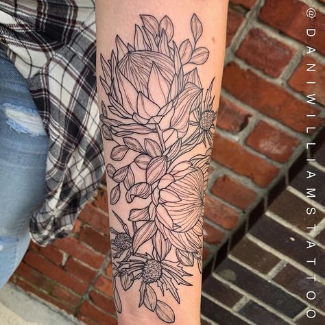 King Protea Tattoo, Protea Tattoo, Eucalyptus Tattoo, Boston Tattoo, King Protea, King Tattoos, Instagram King, Love Tattoos, Tattoo On