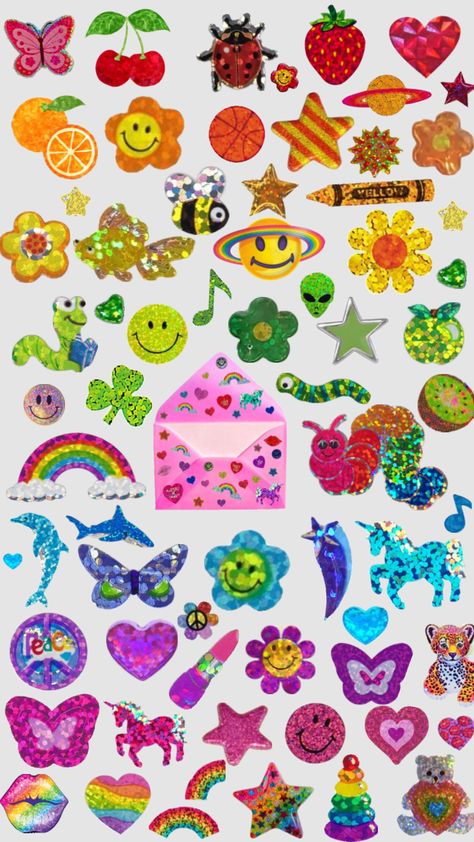 90s Kidcore, Stickers Rainbow, Rainbow Stickers, Kid Core, Your Aesthetic, Creative Energy, Rainbow, Energy