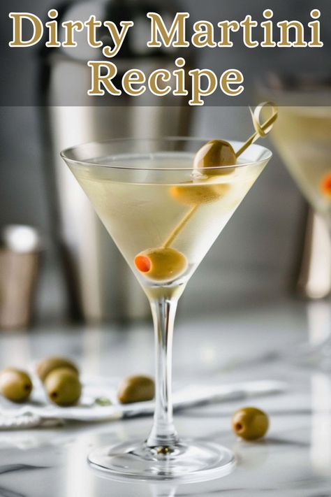 A Vodka Dirty Martini is a popular cocktail that combines vodka, dry vermouth, and olive brine, giving it a savory twist. It’s typically served chilled in a martini glass and garnished with olives. Classic Dirty Martini Recipe, Dry Martini Recipe, Dirty Martini Vodka, Winter Vodka Cocktails, Dirty Martini Recipe, Vodka Cocktails Easy, Summer Vodka Cocktails, Olive Brine, Classic Martini