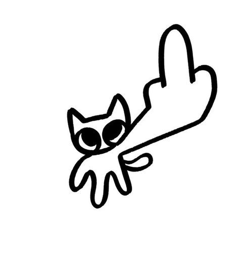 Simple Cat Drawing, Goofy Drawing, Cute Cat Drawing, Cat Doodle, Emoji Art, Doodle Icon, Easy Doodles Drawings, Funny Doodles, Animated Drawings