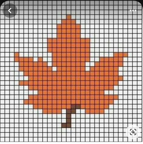 Leaf Tapestry Crochet, Cross Stitch Leaf Pattern, Fall Crochet Grid, Fall Crochet Tapestry, Knitted Poppy Free Pattern, Autumn Cross Stitch Patterns, Pumpkin Cross Stitch, Fall Cross Stitch, Halloween Cross Stitch Patterns