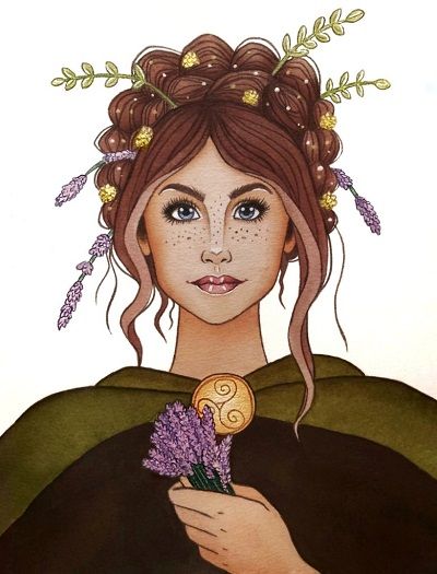 Airmed Celtic Goddess, Airmid Celtic Goddess, Airmid Goddess, Scottish Goddess, Irish Myths, Goddess Of Healing, Mythical Art, Irish Goddess, Ancient Ireland