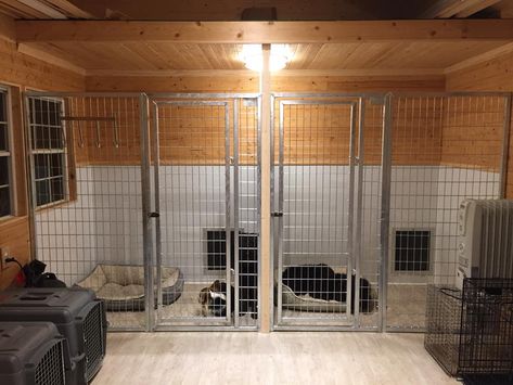 Dog Kennels And Runs Outdoor, Dog Run Connected To House, Dog Kennel Garage Ideas, Shed Kennel Ideas, Shed Dog Kennel Ideas, Dog Sheds Outdoor, Garage Kennel For Dogs, Shipping Container Dog Kennel, Indoor Dog Kennel Ideas For Large Dogs