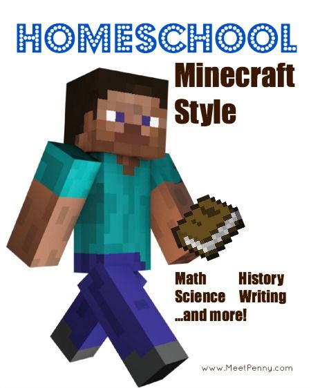 NEW at Meet Penny: Homeschool Minecraft Style Minecraft Homeschool, Minecraft Printable, Minecraft School, Literature Study, Science Writing, Math Operations, School Learning, Homeschool Inspiration, Home Schooling