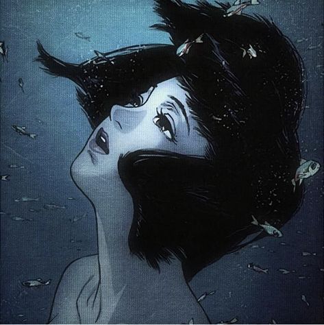 Mima Kirigoe, Sea Creatures Drawing, Satoshi Kon, Perfect Blue, Blue Anime, Black Anime Characters, Picture Icon, Aesthetic Gif, Dark Photography