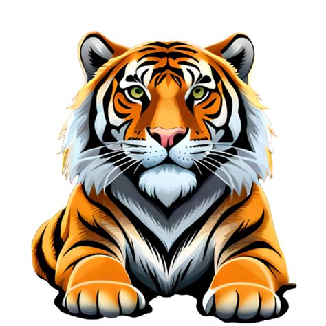 Tiger Cartoon Illustration, Tiger Cartoon Images, Cute Tiger Cartoon, Tiger Cartoon, Tiger Png, Soccer Banner, Tiger Images, Jungle Mural, Cartoon Tiger