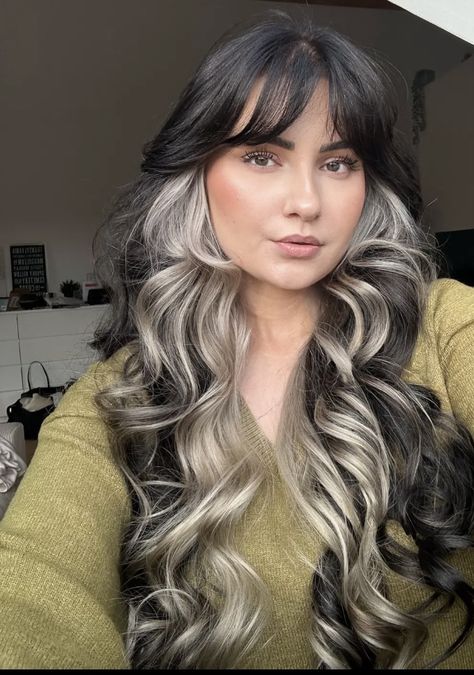 Narcissa Hair, Narcissa Malfoy Hair, Malfoy Hair, Ash Blonde Hair Balayage, Peekaboo Hair Colors, Color Block Hair, Kylie Hair, Black And White Hair, Salon Hair Color