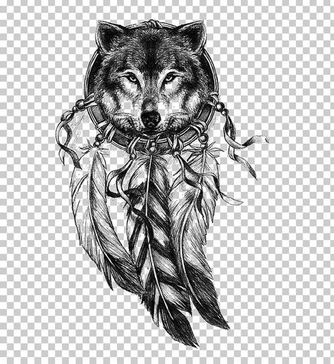 Wolf Avatar, Wolf Dreamcatcher Tattoo, Drawing Wolf, Tattoo Dream, Lock Tattoo, Wolf Dreamcatcher, Dream Catcher Tattoo Design, Wolf Sketch, American Indian Tattoos