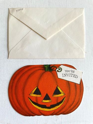 Vintage Halloween Cutouts, Fall Birthday Invite, Vintage Halloween Invite, Vintage Halloween Party Ideas, Vintage Halloween Party Invitations, Vintage Halloween Greeting Cards, Fall Invitations, Vintage Halloween Invitations, Vintage Halloween Cards