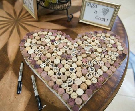 Wedding Cocktail Table Decor, Wine Inspired Wedding, Wedding Cocktail Tables, Wine Cork Wedding, Bridal Shower Wine Theme, Art Mannequin, Winery Wedding Photos, Cork Wedding, Photo Guest Book Wedding