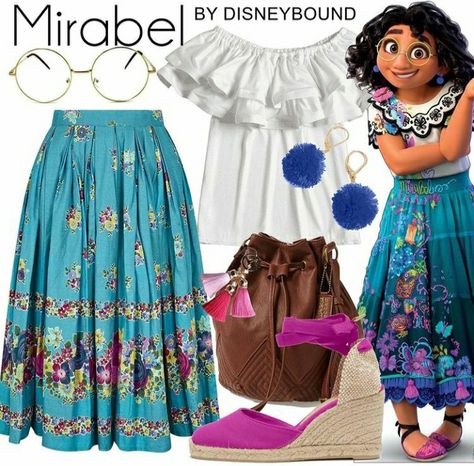 Mirabel Disneybound, Encanto Disneybound, Disneybound Outfits Summer, Character Bounding, Encanto Theme, Friday Ootd, Disney Character Outfits, Disney Bound Outfits Casual, Disneybound Outfits