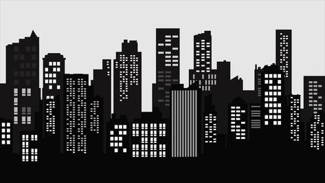 Silhouette City, Urban Cityscape, Building Silhouette, Buildings Artwork, Skyline Artwork, Deadpool Art, Landscape Modern, City Icon, City Vector