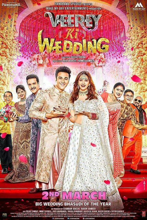 Bollywood upcoming movie poster Wedding Movie Poster, بريانكا شوبرا, Wedding Trailer, Movies Hindi, Latest Bollywood Movies, Wedding Movies, Download Free Movies, Live Hd, Youtube Movies