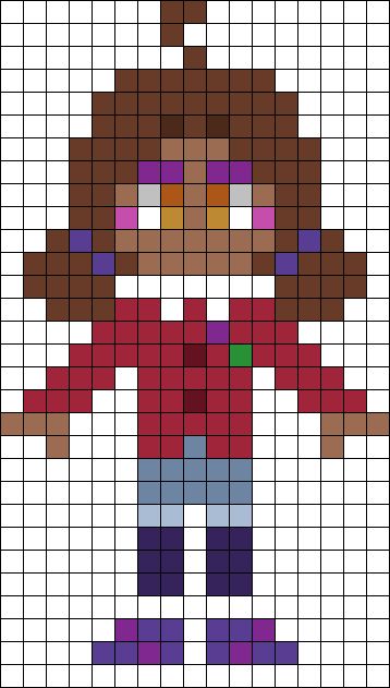 Fnaf Fuse Beads, Fnaf Melty Beads, Fnaf Kandi Pattern, Fnaf Perler Beads Security Breach, Fnaf Beads Pattern, Fnaf Perler Beads Pattern, Fnaf Pixel Art Grid, Freddy Fazbear Perler Beads, Fnaf Perler Beads