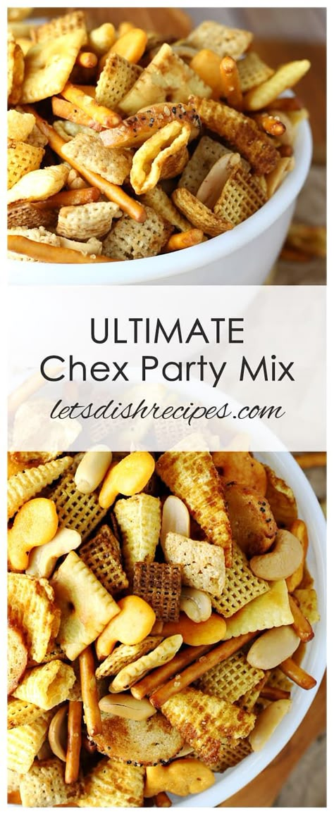 Ultimate Chex Mix Recipe, Chex Party Mix Recipe, Sweet Chex, Party Mix Recipe, Chex Party Mix, Pretzel Snacks, Simple Snacks, Vegetarian Christmas, Super Bowl Recipes