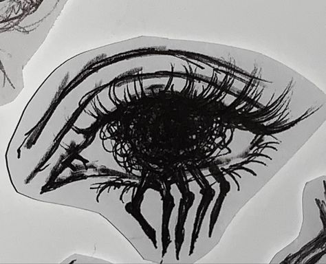 Mouth Art Drawing, Interesting Eyes Drawing, Spooky Hands Drawing, Hypnotized Eyes Drawing, Spooky Eye Drawing, Creative Eye Drawings Weird, Void Eyes Drawing, Spider Coming Out Of Eye Drawing, Easy Drawings Scary