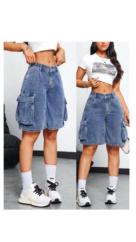 Cargo Jeans Outfit, Girly Style Outfits, Denim Jeans Fashion, Trendy Outfits For Teens, Pantalon Large, Baddie Outfits Casual, Nice Shorts, Outfits Aesthetic, Outfits For Teens