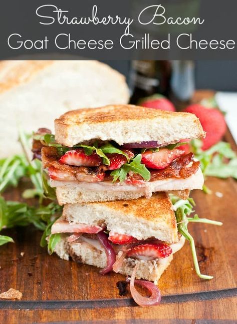 Goat Cheese Grilled Cheese, Bacon Goat Cheese, Sauteed Onions, Fried Goat Cheese, Best Sandwich Recipes, Summer Sandwiches, Breaking Bread, Grilled Bread, Food Addict