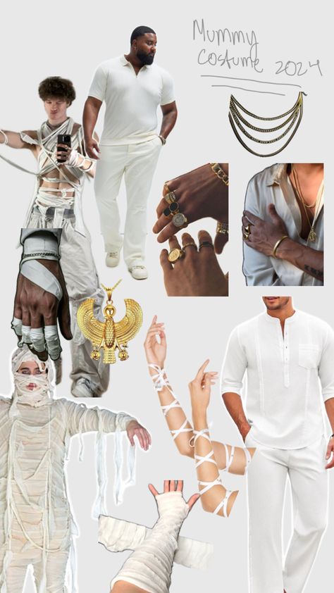 Mummy Makeup Men, Mens Mummy Costume, Mummy Costume Men, Mummy Makeup, Mermaid Shoot, Closet Capsule, Mummy Costume, Horror Halloween Costumes, Festival Inspiration