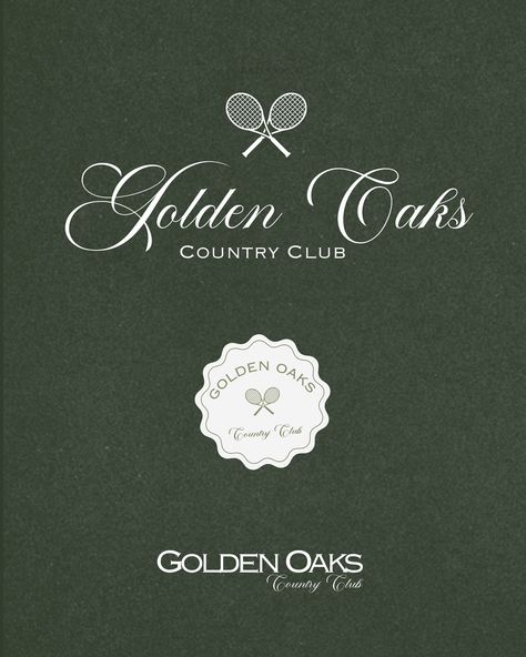 Golden Oaks | Brand Reveal Introducing Golden Oaks Country Club where excellence meets tranquility. 🔑 Their premier facilities include a championship golf course, a state-of-the-art fitness center, and a sparkling pool. Stay tuned for what else I have in store for this project! Brief by: @themondayagency & @thebriefassociation #TBAGOLDENOAKS #wd_branding #briefchallenge #graphicdesigner #designer #creative #logodesign #logodesigner #designportfolio #brandingdesign #freelance #logos #ill... Tennis Branding Design, Golf Branding Design, Country Club Graphic Design, Golf Club Branding, Golf Course Logo, Country Club Branding, Golf Club Aesthetic, Country Club Theme, Golf Club Design