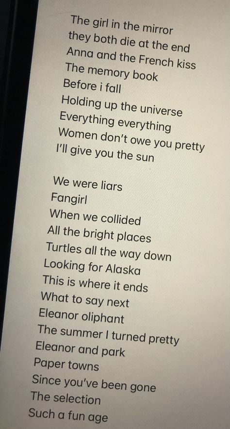 When We Collided, Holding Up The Universe, Since Youve Been Gone, Anna And The French Kiss, Eleanor And Park, We Were Liars, Fandom Quotes, All The Bright Places, Paper Towns