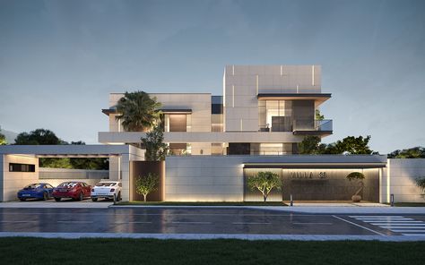 PRIVATE VILLA :: Behance Villa In Dubai, Villa Architecture, Luxury Exterior, Best Modern House Design, Modern Villa Design, Aircraft Interiors, Modern House Facades, Architect Design House, Model House