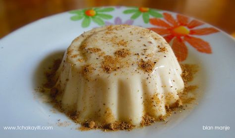 Blan Manje Recipe, an easy to make Haitian Coconut Dessert Custard Flan, Orange Cake Easy, Coconut Dessert, Coconut Desserts, Haitian Food Recipes, Caribbean Cuisine, Egg Custard, Louisiana Recipes, Dairy Free Eggs