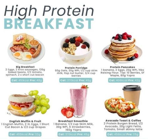 These healthy breakfasts with 30 grams of protein will give you energy and brain power and keep you full until lunch! Balanced Day Of Eating, Bulking Breakfast, Nutritious Breakfast Ideas, High Protein Breakfast Ideas, Healthy High Protein Breakfast, Protein Meal Plan, Protein Rich Breakfast, 30 Grams Of Protein, Fitness Supplements