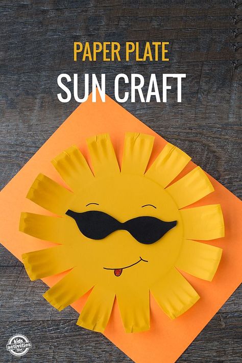 Paper Plate Sun Craft, Paper Plate Sun, Sun Craft, Summer Crafts For Toddlers, Thanksgiving Activities Preschool, Toddlers Activities, June Crafts, Sun Crafts, Weather Crafts