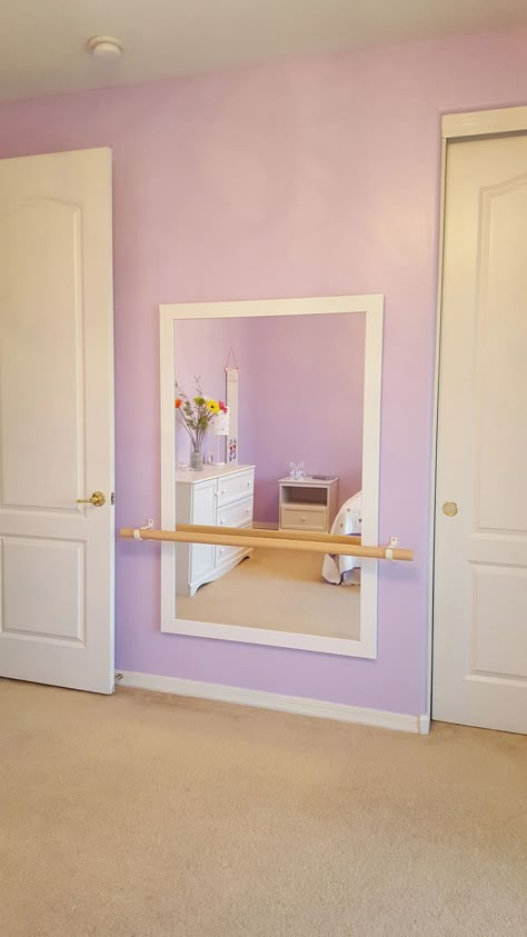 Ballerina Decor Bedroom, Diy Ballet Barre, Ballet Bedroom, Dance Bedroom, Ballerina Bedroom, Ballet Room, Ballerina Room, Ballerina Decor, Mom Crafts