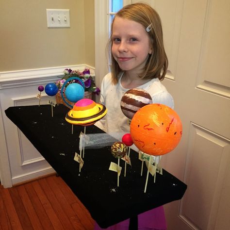 So just when I thought we were done with big projects, Lorien brings home a huge solar system project!  ha ha ha.  It never ends when you h... Solar System Model Project, Solar System Science Project, 3d Solar System Project, Solar Energy For Kids, Solar System Project, Solar System Projects For Kids, 3d Solar System, Planet Project, Solar System Model