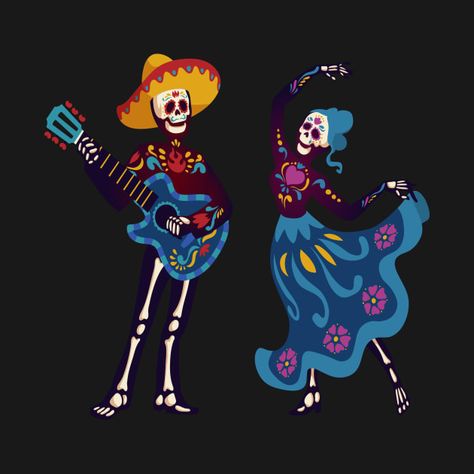 Check out this awesome 'Day+Of+The+Dead+Dancing+Sugar+Skeleton' design on @TeePublic! Day Of The Dead Skeleton, Dancing With Skeleton Drawing, Dancing Skeleton Wallpaper, Skeletons Dancing Together, Dancing Skeleton, Dancing With A Skeleton, Day Of The Dead Illustration, Dancing Skeleton Svg, Mexican Mariachi