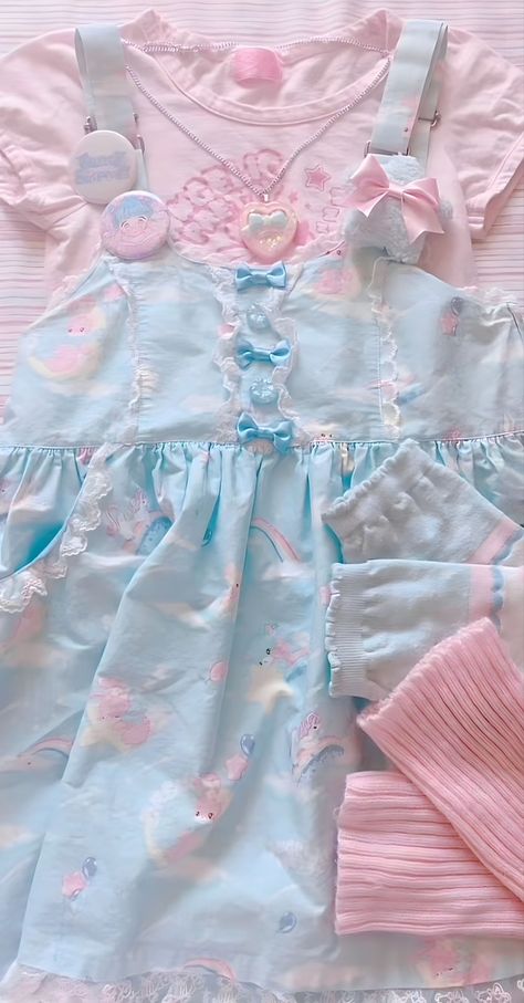 Fairy Kei Outfit, Agender Fashion, Kitschy Aesthetic, Kei Outfits, Fairy Kei Aesthetic, Pastel Clothing, Fairy Kei Fashion, Kiki Lala, Aesthetic Ootd