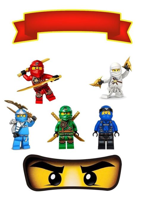 Ninjago Party Decorations, Lego Birthday Invitation, Lego Ninjago Party, Lego Ninjago Birthday, Ninjago Cakes, Ninjago Coloring Pages, Paw Patrol Birthday Theme, Ninjago Birthday Party, Lego Themed Party