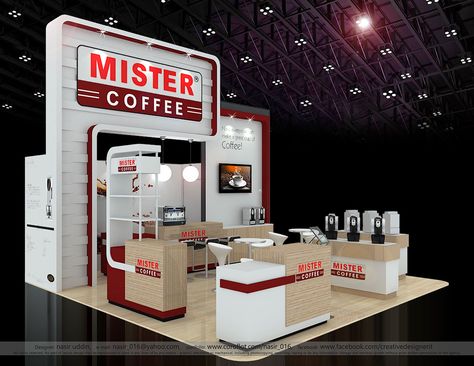 Designer Mister Coffee @ FHM'15 on Behance Expo Booth Design, Booth Design Exhibition, Wedding Matching Outfits, Expo Stand, Stand Feria, Mr Coffee, Exhibition Stand Design, Bar Set Up, Exhibition Booth